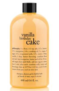 philosophy shampoo, shower gel & bubble bath - vanilla birthday cake